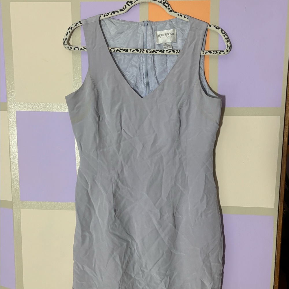 Hugo Buscati Light Blue Midi Dress